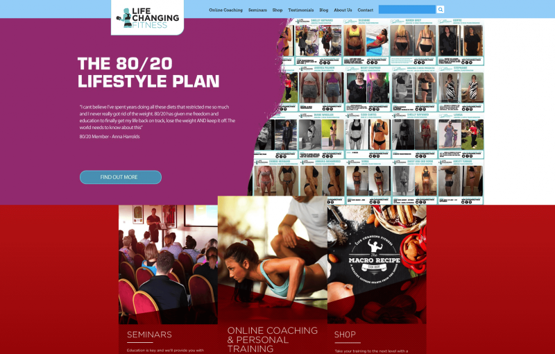Life Changing Fitness, Subscription website development